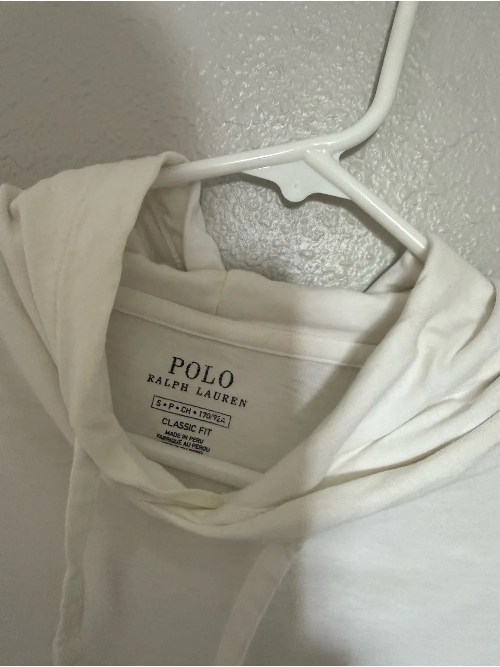 Polo by Ralph Lauren White Long-Sleeve Hooded Tee with Multicolor Crest